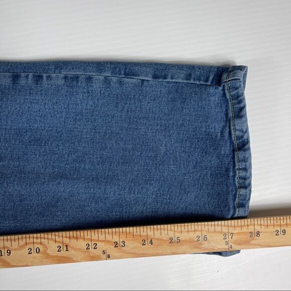 ASOS DESIGN Jeans High Rise 'Y2K' Stretch Flare Denim Midwash Blue 26/32 - Picture 9 of 11